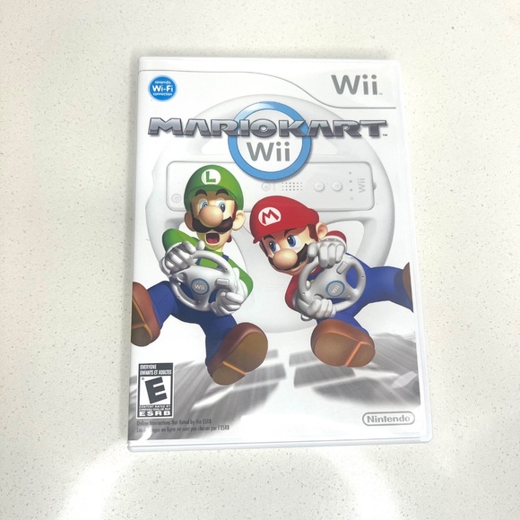 Nintendo Wii Mario Kart Video Game and Steering Wheel - Picture 2 of 8